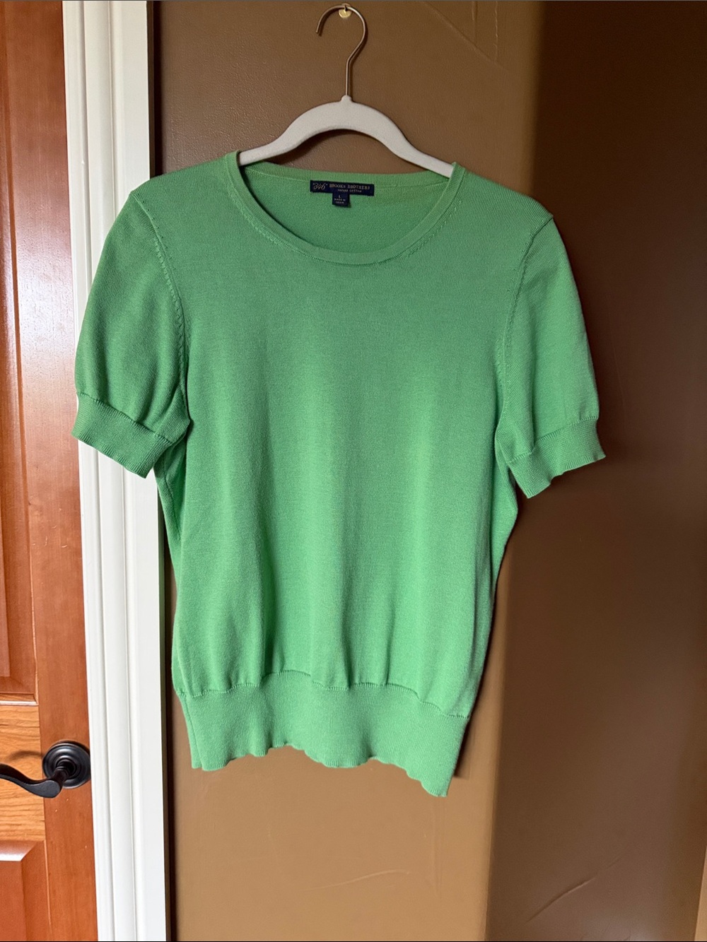 Brooks Brothers Bright Green Short-Sleeve Knit Tee